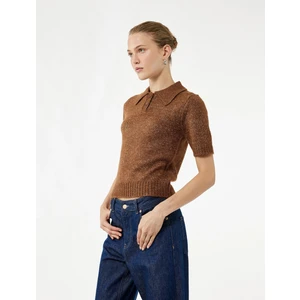 Regular Fit Kısa Kollu Polo Yaka Triko Kazak