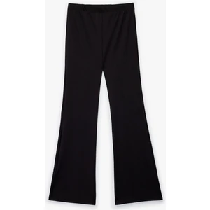 Beli Lastikli Dokulu Basic Bol Paça Pantolon