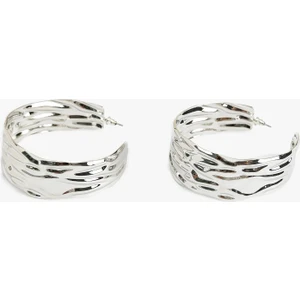 Dokulu Çelik Halka Küpe