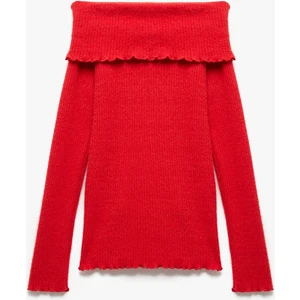 Omzu Açık Uzun Kollu Tişört