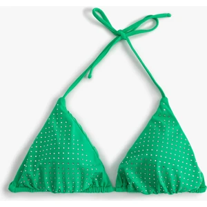 Taşlı Üçgen Bikini Üstü