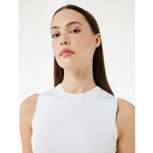 Regular Fit Bisiklet Yaka Kolsuz Triko Bluz