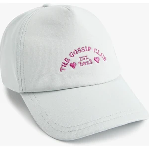 Işlemeli Pamuklu Kep Şapka