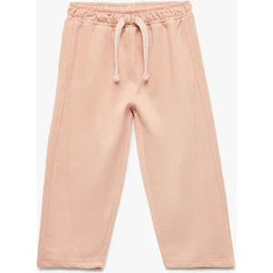 Şardonlu Beli Bağlamalı Pamuklu Basic Eşofman Altı