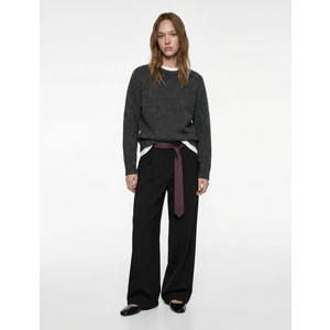 Uzun Kollu Bisiklet Yaka Dikiş Detaylı Basic Triko Kazak