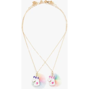 Unicorn Charm Detaylı 2'li Zincirli Kolye