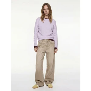 Uzun Kollu Bisiklet Yaka Dikiş Detaylı Basic Triko Kazak