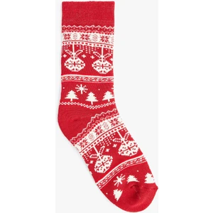 Pamuklu Yılbaşı Temalı Soket Havlu Çorap