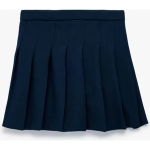 Kalın Pileli Diz Üstü Etek