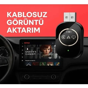 3’ü 1 Arada Kablosuz Apple Carplay / Android Auto / Airplay