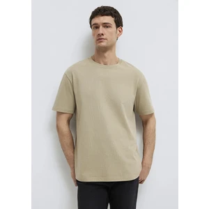 Bisiklet Yaka Bej Basic Tişört 0611596-70360
