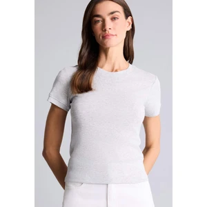 Slim Fit Basic Ribana Tişört H1354AX26SM