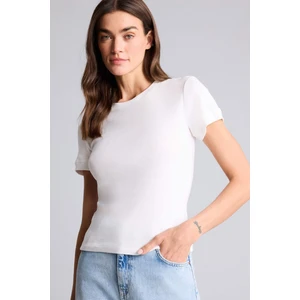 Slim Fit Basic Ribana Tişört H1354AX26SM