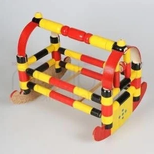 Başkaya Shopping Ahşap,Tahta Oyuncak Beşik 40 Cm