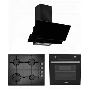 Basic Eğik Siyah 3 Lü Ankastre Set ED401-EO330-EF200 A Enerji Sınıfı Modern Tasarım
