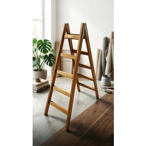 5 Basamaklı Ahşap Merdiven