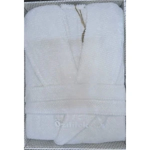 Colored(Avm) Beyaz Şalyaka Bornoz (Xxl)