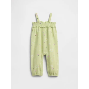 Bebek Açık Yeşil Smocked Tulum