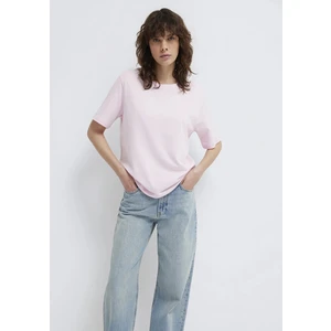 Bisiklet Yaka Pembe Basic Tişört 1600955-89200