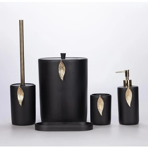 Leaf Banyo Seti Siyah-Altın