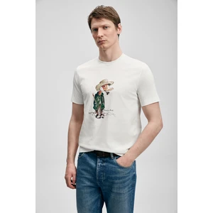 Duck Modern Grafik Tişört Kırık Beyaz