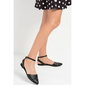 Fox Shoes Siyah Kadın Babet D726226209