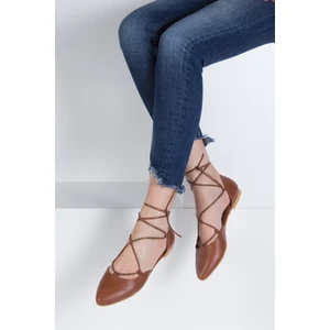 Fox Shoes Taba Kadın Babet B726047209