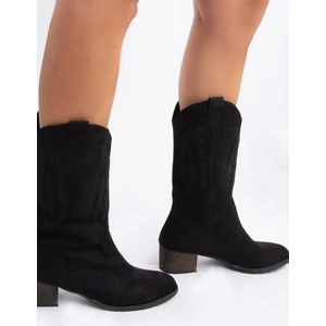 Fox Shoes Siyah Süet Kadın Bot E267730002