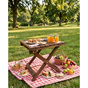 Hüner Ahşap Katlanır Ahşap Sehpa