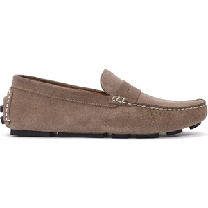 Erkek Bej Süet Deri Loafer 26SFD711010
