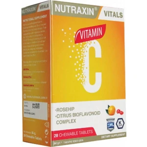 28 Tablet C Vitamini Çiğneme Formda, Rosehip ve Citrus Bioflavonoid İçerikli