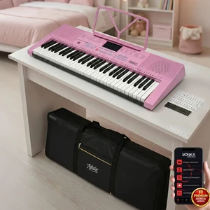 PS-2300PK 61 Tuşlu Org Seti Pembe Kaliteli Başlangıç İçin Uygun