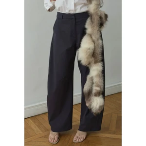 Suud Collection Lacivert Raffy Geniş Paça Pantolon