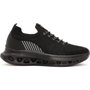 Zero Erkek Siyah Kalın Tabanlı Kumaş Sneaker 26SFD69176F