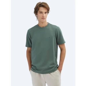 Açık Yeşil Düz Bisiklet Yaka T-Shirt