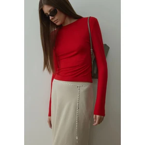 Suud Collection Kırmızı Kate Slim Tişört