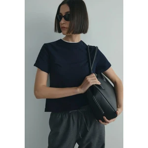 Suud Collection Lacivert Pamuklu Basic Tişört