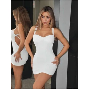 Sırt Dekolteli Mini Elbise 1057