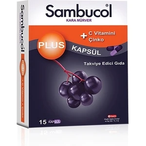 Plus Kara Mürver + C Vitamini + Çinko 15 Kapsül