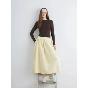 Camelia Poplin Etek Sarı