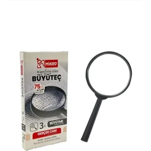 Cam Büyüteç 3x 75 mm