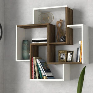 Dragon Duvar Rafı Beyaz-ceviz