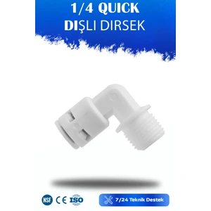 Su Arıtma Cihazlarına Uyumlu 1/4 Dişli Dirsek