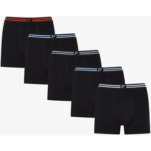 Erkek Renkli Solid Black Çoklu Boxer
