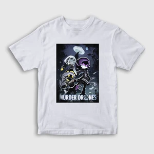 Unisex Çocuk Beyaz Poster Murder Drones T-Shirt