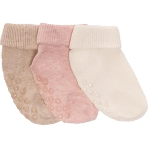 Hellobaby Kız Bebek 3lü Kıvrık Çorap