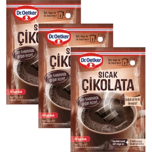 Dr. Oetker Sıcak Çikolata 252 gr (14 Bardak) x 3 Adet