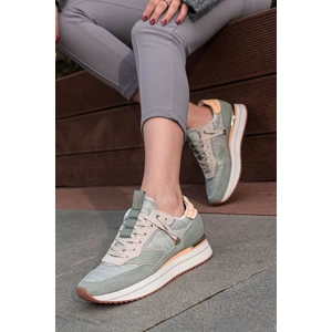 Süet ve Hakiki Deri Detaylı Kadın Sneaker