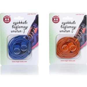 Magic Locks  Yuvarlak Akıllı Ayakkabı Bağcık 2'li Set