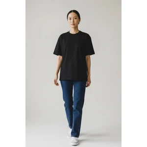Karyoka Dikişli Kalın Kumaş Basic Oversize T-Shirt
